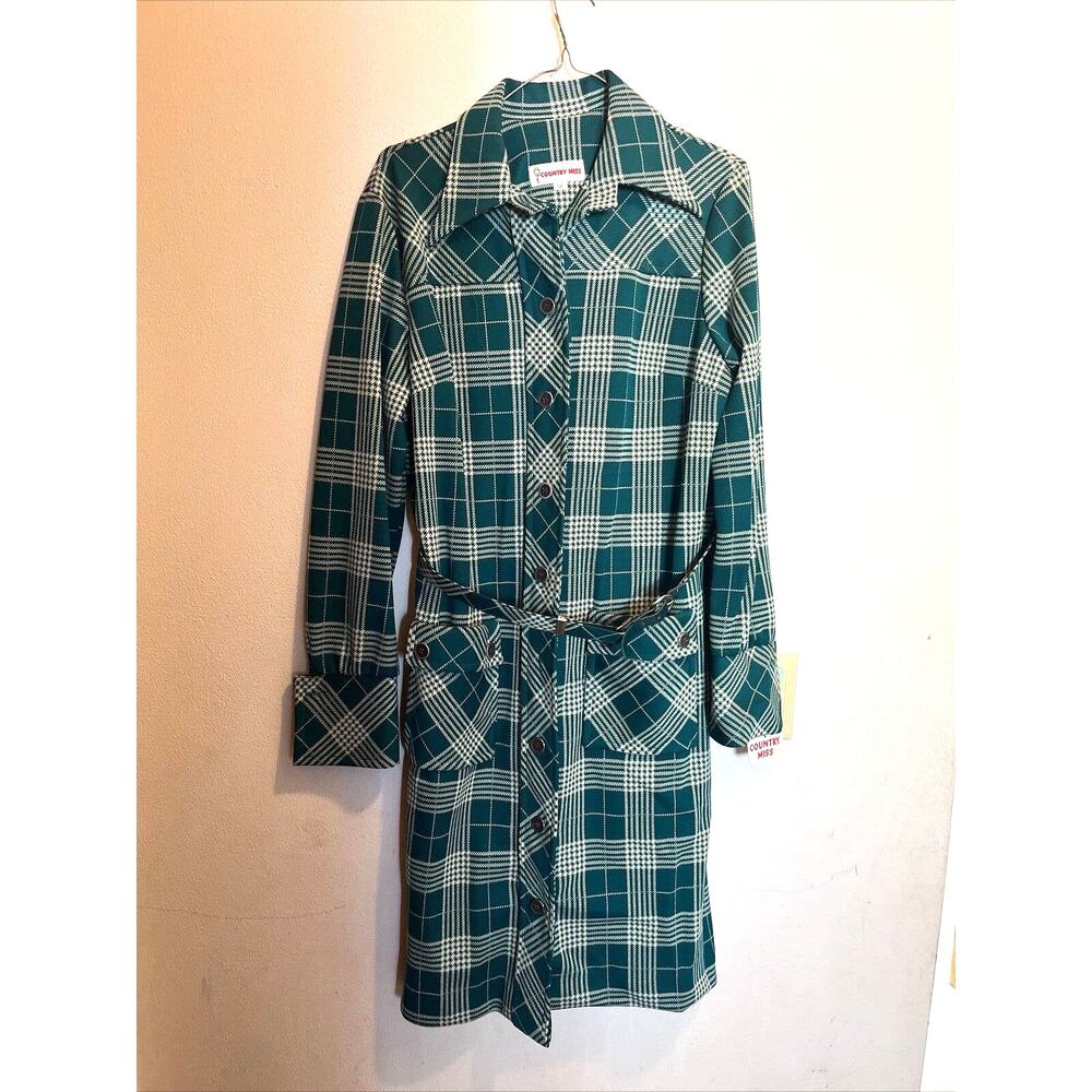 Country Miss Vintage Academic Core Style Shirt Dress Size 18 1970’s